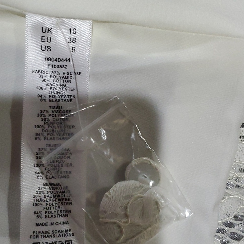 Asos bridal wedding lace overlay blazer nwt - Picture 7 of 7
